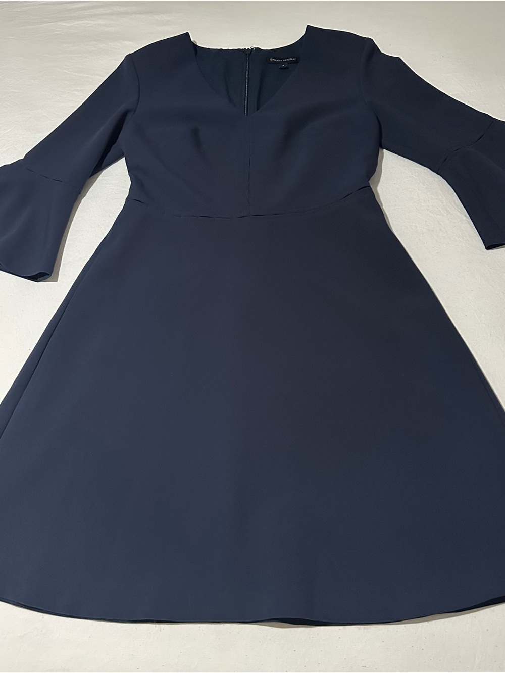 Banana Republic Navy A-Line Dress with Flared Sleeves